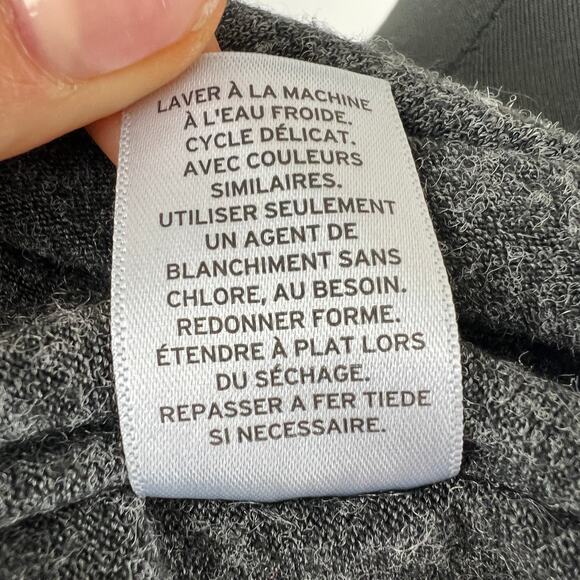 Something Navy Gray Tulip Dress Stretch Ruched Crew Neck Drop Shoulder S Small - Picture 8 of 8